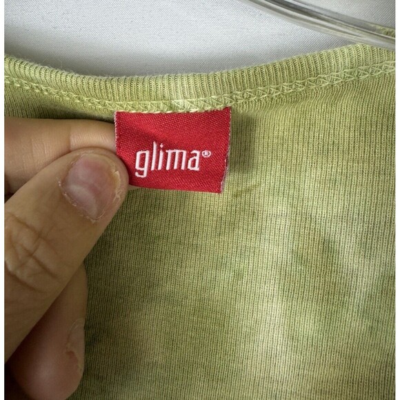 Green Gilma Tee Shirt Buddha Size Small Stretch Writing Boho Yoga Fairy Cute‎ - Picture 3 of 5